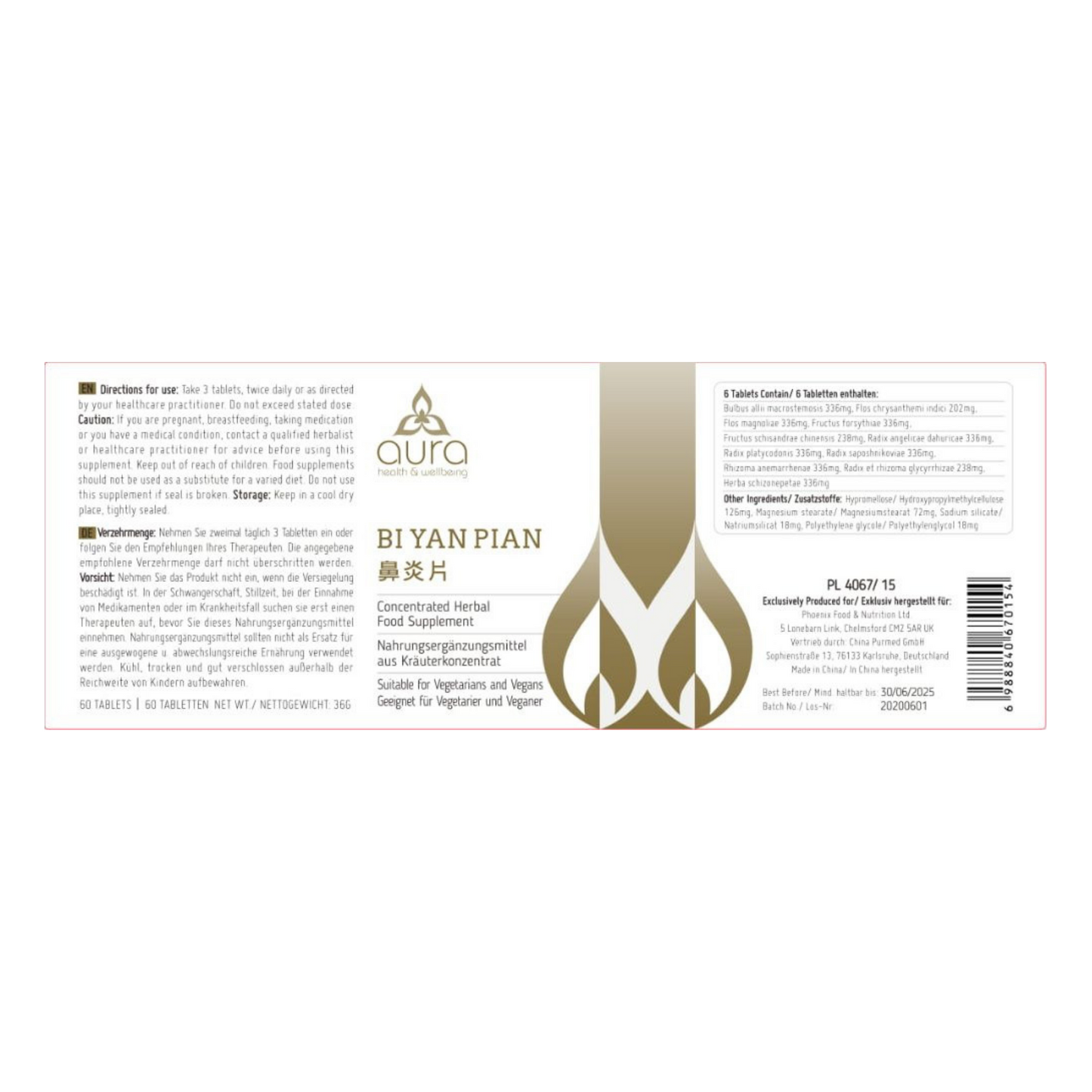Bi Yan Pian - 6 x 60 Tabletten