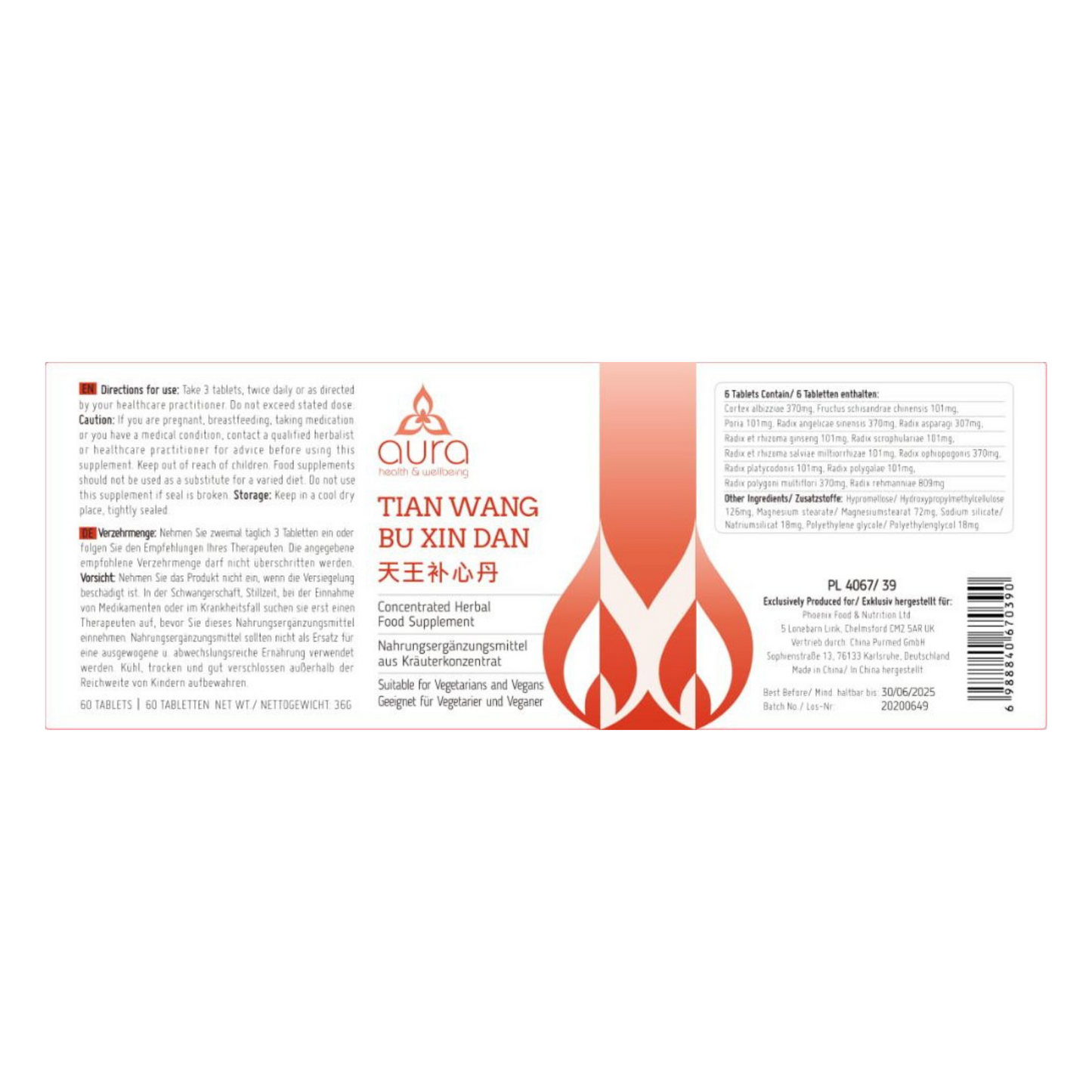 Tian Wang Bu Xin Dan - 6 x 60 Tabletten
